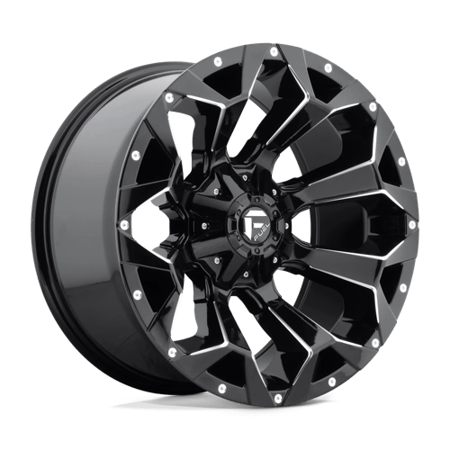 18x9 fuel off-road d576 assault gloss black milled wheel 6x5.5 bolt pattern 19mm offset