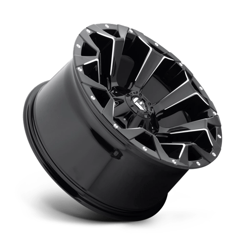 20x9 fuel off-road d576 assault gloss black milled wheel 6x5.5 bolt pattern 1mm offset