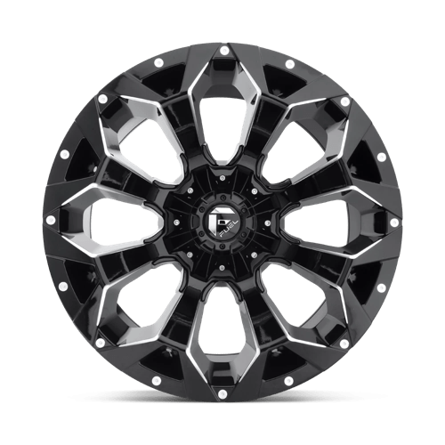 17x9 fuel off-road d576 assault gloss black milled wheel 6x5.5 bolt pattern 2mm offset