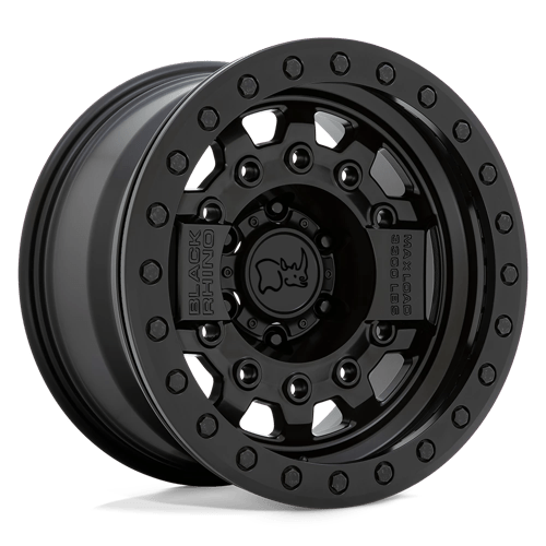 17x8 5 black rhino hard alloys avg avenger matte black w black hardware beadlock wheel 6x5.5 bolt pattern 30mm offset