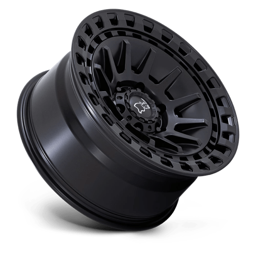 18x9 black rhino hard alloys br009 barrage matte black wheel 6x5.5 bolt pattern 0mm offset