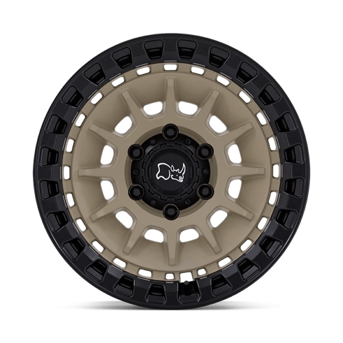 17x8 5 black rhino hard alloys br009 barrage desert sand on matte black wheel 6x5.5 bolt pattern 10mm offset