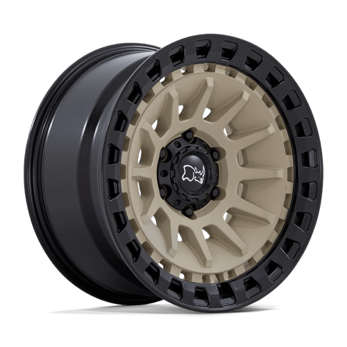 18x9 black rhino hard alloys br009 barrage desert sand on matte black wheel 6x5.5 bolt pattern 0mm offset