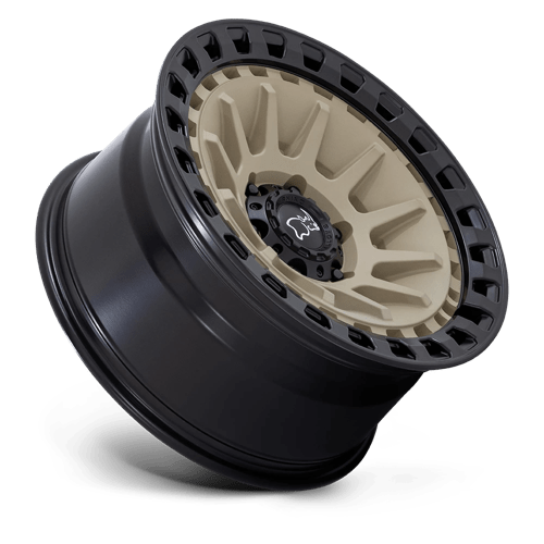 18x9 black rhino hard alloys br009 barrage desert sand on matte black wheel 6x5.5 bolt pattern 0mm offset