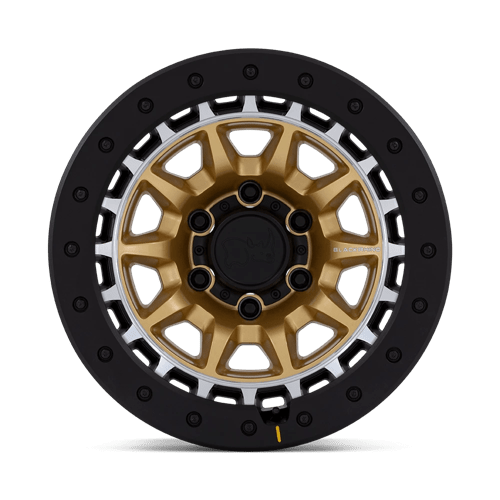 17x8 5 black rhino hard alloys br016 tusk matte gold w machined ring wheel 6x5.5 bolt pattern 0mm offset