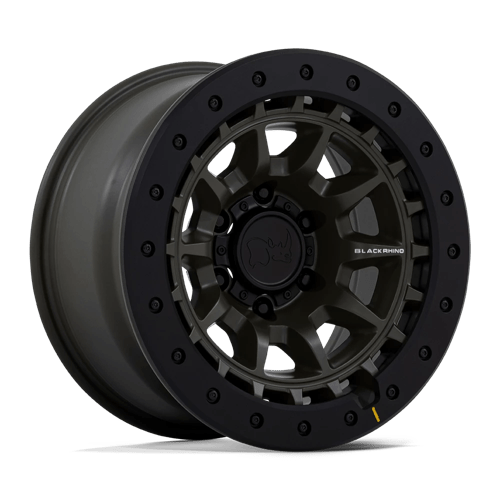 17x8 5 black rhino hard alloys br016 tusk olive drab green wheel 6x5.5 bolt pattern 10mm offset