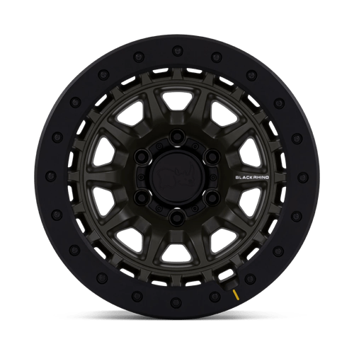 17x8 5 black rhino hard alloys br016 tusk olive drab green wheel 6x5.5 bolt pattern 0mm offset