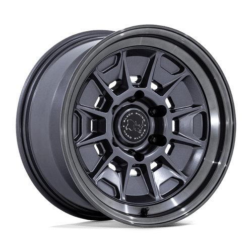 17x8 5 black rhino hard alloys br021 mondo matte gunmetal w g gray lip wheel 6x5.5 bolt pattern 20mm offset