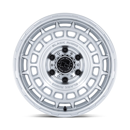 17x8 5 black rhino hard alloys br024 awol silver w machined face wheel 6x5.5 bolt pattern 10mm offset