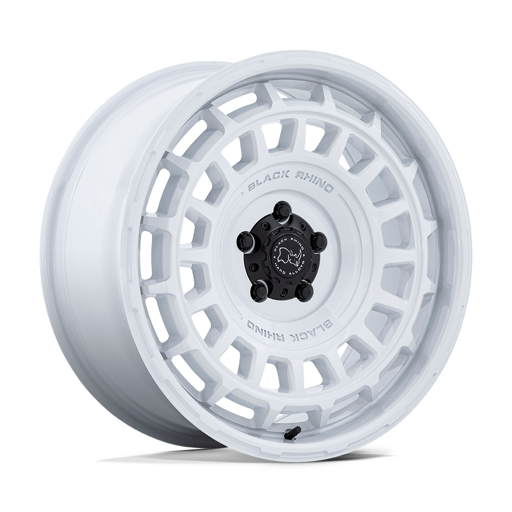 17x8.5 Black Rhino BR024 Awol Gloss White Wheel 6x5.5 Bolt Pattern -10 Offset