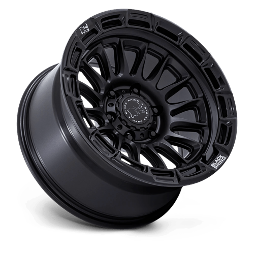 17x8 5 black rhino hard alloys br025 rival matte black w gloss blk lp wheel 6x5.5 bolt pattern 25mm offset