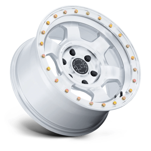 17x8 5 black rhino hard alloys br029 trooper gloss silver w machined face wheel 6x5.5 bolt pattern 0mm offset