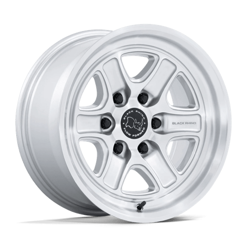 17x8 5 black rhino hard alloys br032 echo gloss silver w machined face wheel 6x5.5 bolt pattern 0mm offset
