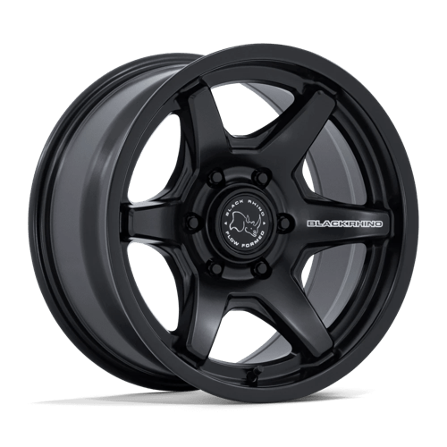 17x8 5 black rhino hard alloys br035 kuma matte black wheel 6x5.5 bolt pattern 0mm offset