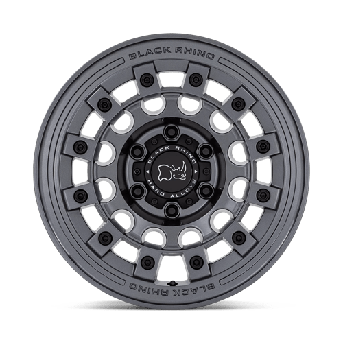 17x9 black rhino hard alloys br004 fuji matte gunmetal wheel 6x5.5 bolt pattern 12mm offset