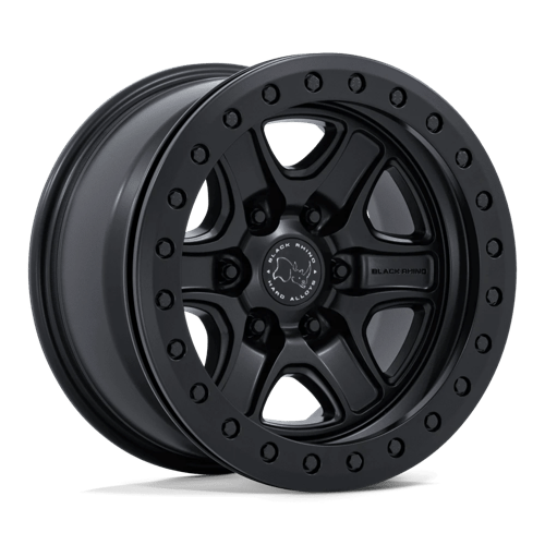 18x9 Black Rhino Hard Alloys BR200 Echo Trail Lock Matte Black Beadlock Beadlock Wheel 6x5.5 Bolt Pattern +12mm Offset