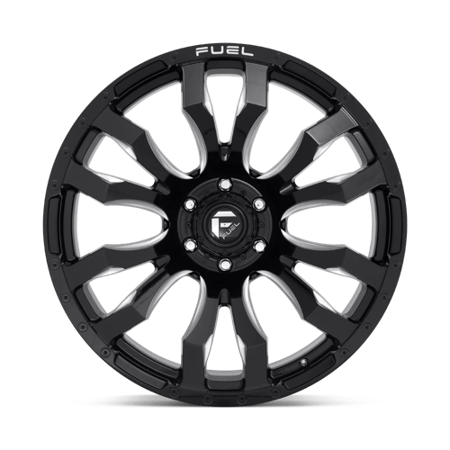 17x9 fuel off-road d673 blitz gloss black milled wheel 6x5.5 bolt pattern 1mm offset