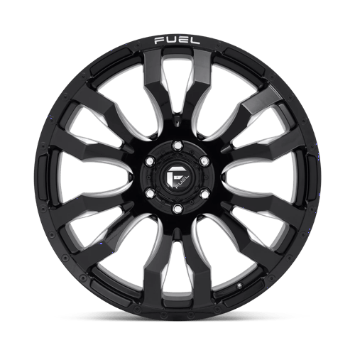 20x10 fuel off-road d673 blitz gloss black milled wheel 6x5.5 bolt pattern 18mm offset
