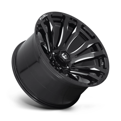 22x12 fuel off-road d673 blitz gloss black milled wheel 6x5.5 bolt pattern 44mm offset