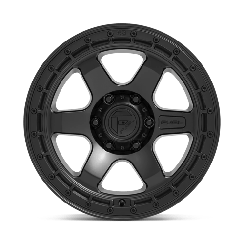 17x9 fuel off-road d750 block matte black w black ring wheel 6x5.5 bolt pattern 1mm offset