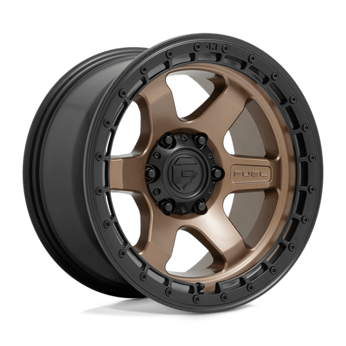 17x9 fuel off-road d751 block matte bronze w black ring wheel 6x5.5 bolt pattern 1mm offset