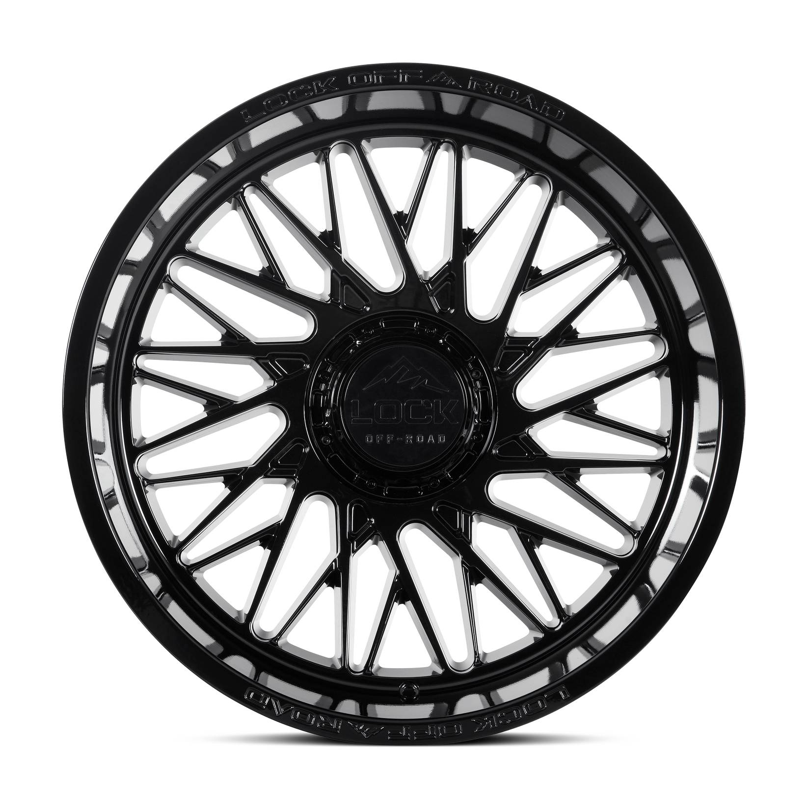 20x9 lock off-road bandit gloss black wheel 6x5.5 bolt pattern 1mm offset