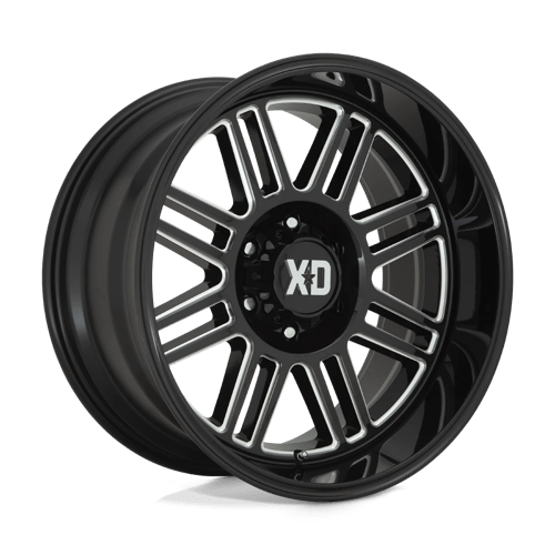20x9 xd wheels xd850 cage gloss black milled wheel 6x5.5 bolt pattern 0mm offset