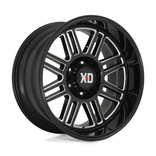 20x10 xd wheels xd850 cage gloss black milled wheel 6x5.5 bolt pattern 18mm offset