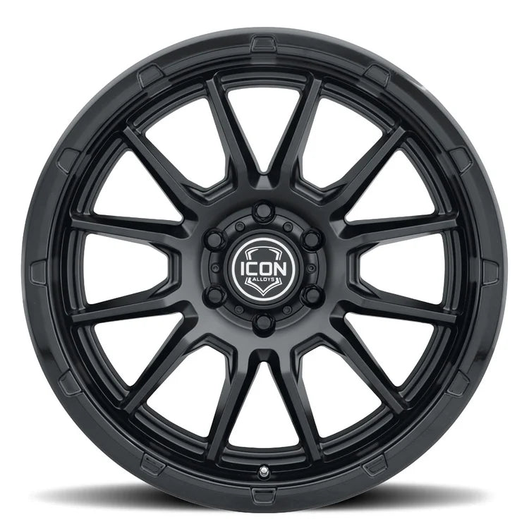 20x9 Icon Alloys Cajon Double Black Wheel 6x5.5 Bolt Pattern 0mm Offset