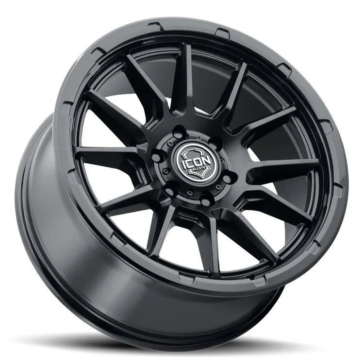 20x9 Icon Alloys Cajon Double Black Wheel 6x5.5 Bolt Pattern 0mm Offset