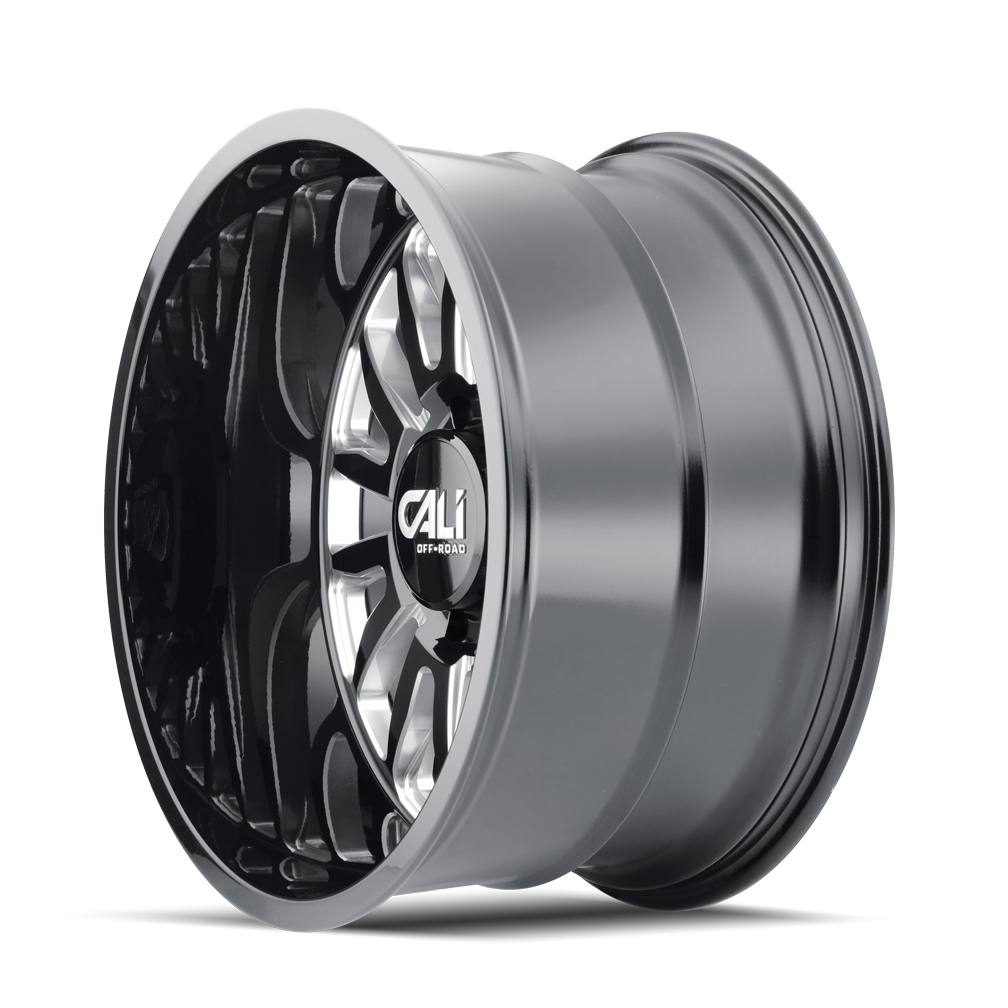 20x12 cali off-road summit gloss black milled wheel 6x5.5 bolt pattern 51mm offset