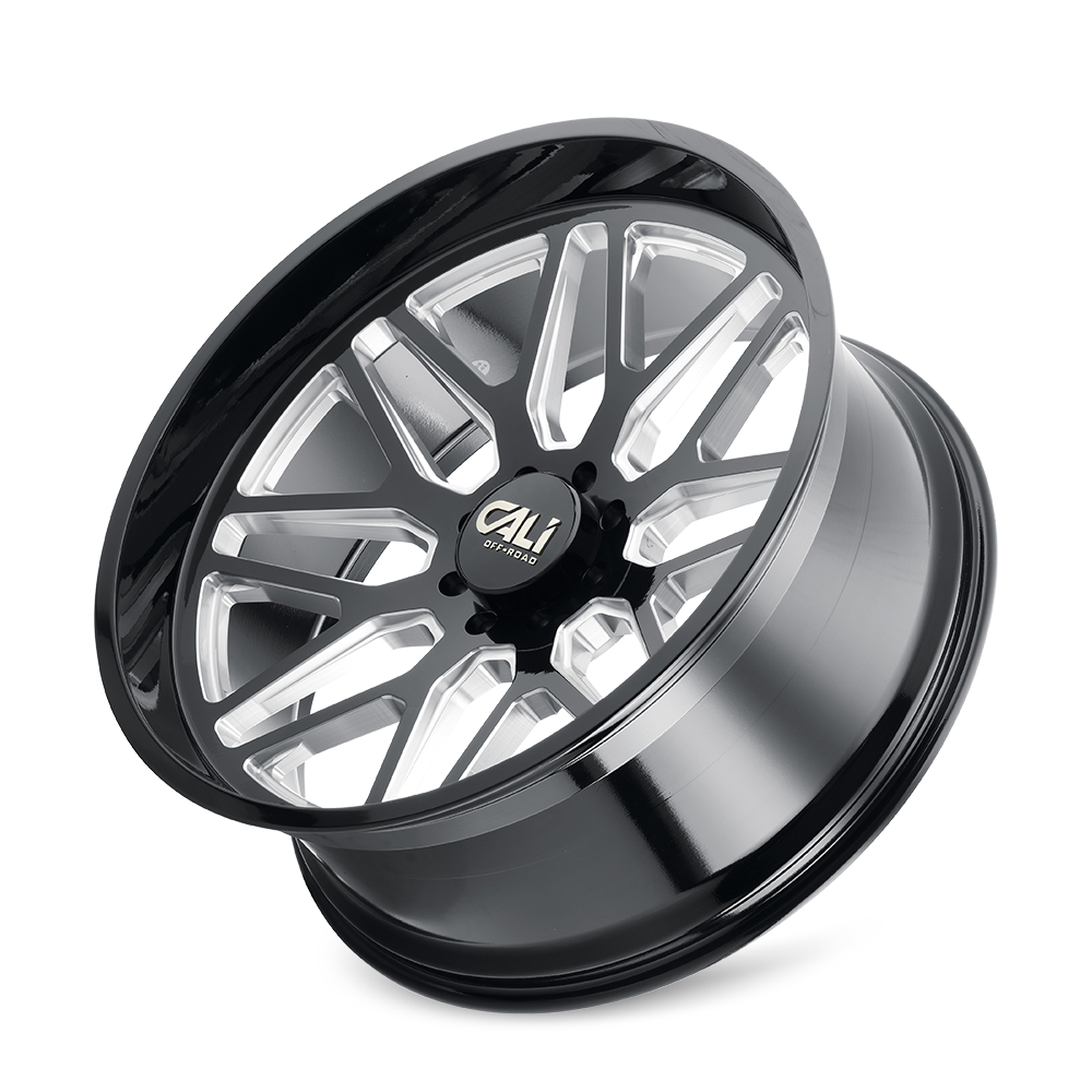26x14 cali off-road invader gloss black milled wheel 6x5.5 bolt pattern 76mm offset