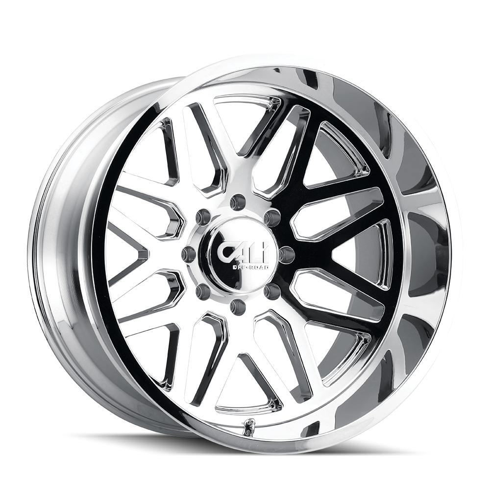 20x10 cali off-road invader chrome wheel 6x5.5 bolt pattern 25mm offset