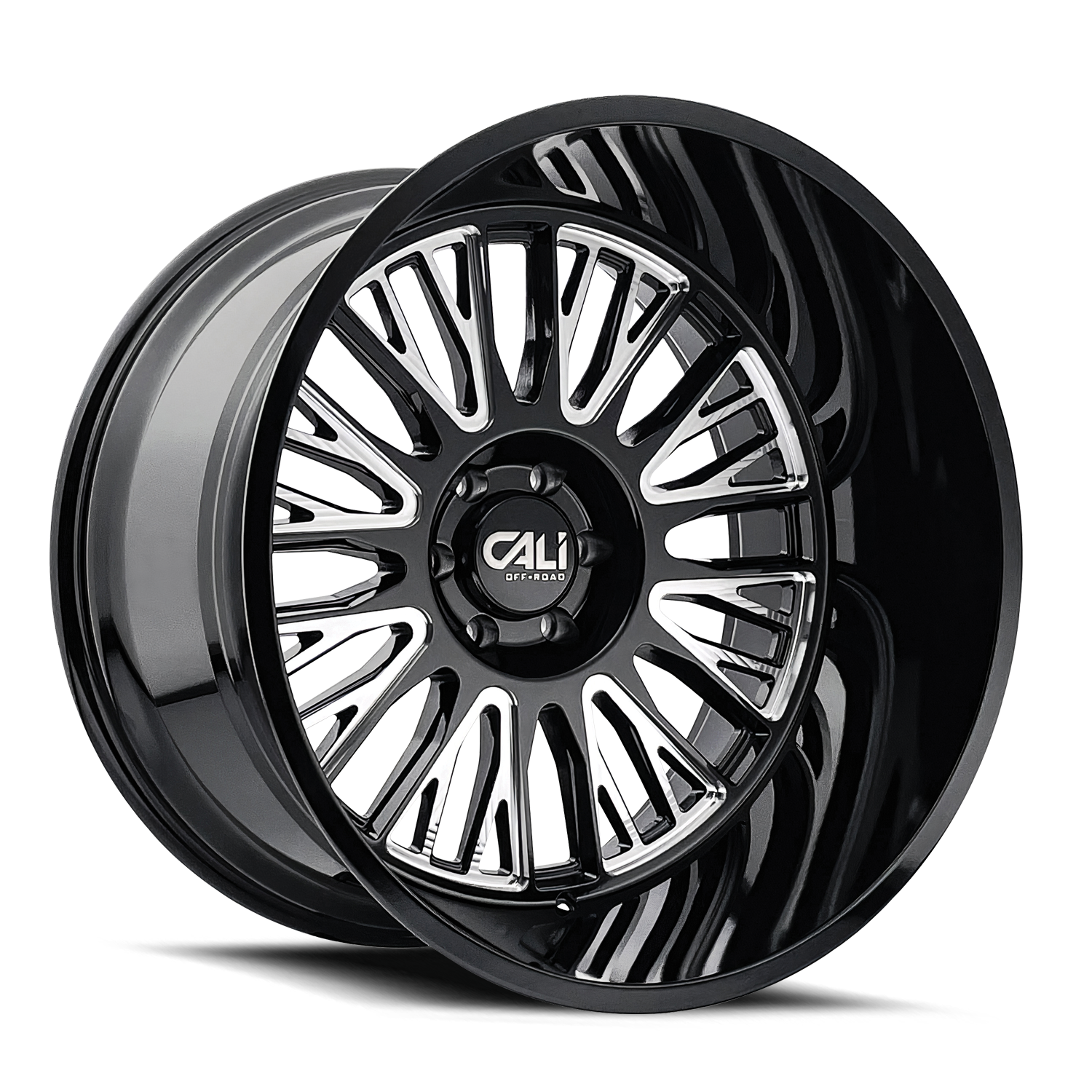 22x12 cali off-road vertex gloss black milled wheel 6x5.5 bolt pattern 44mm offset