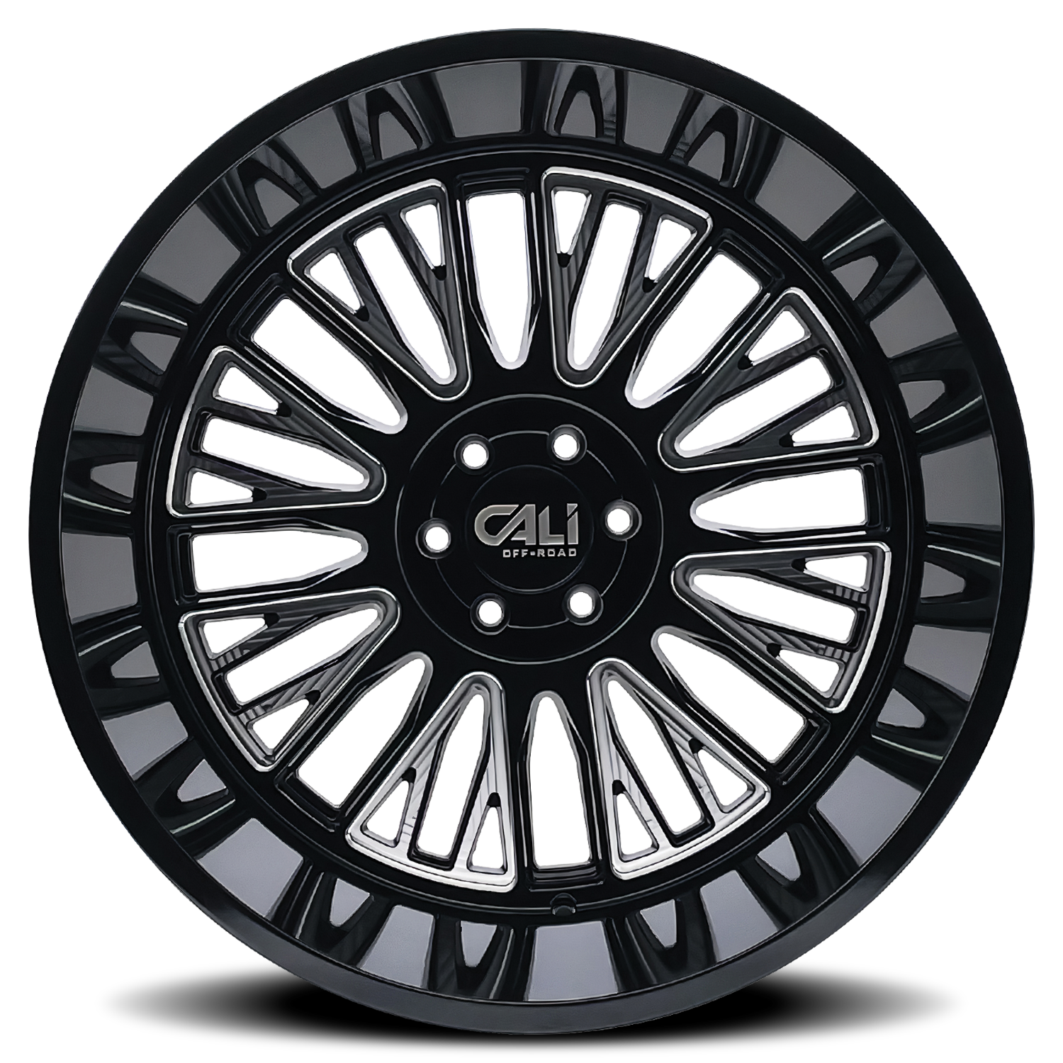 26x14 cali off-road vertex gloss black milled wheel 6x5.5 bolt pattern 76mm offset