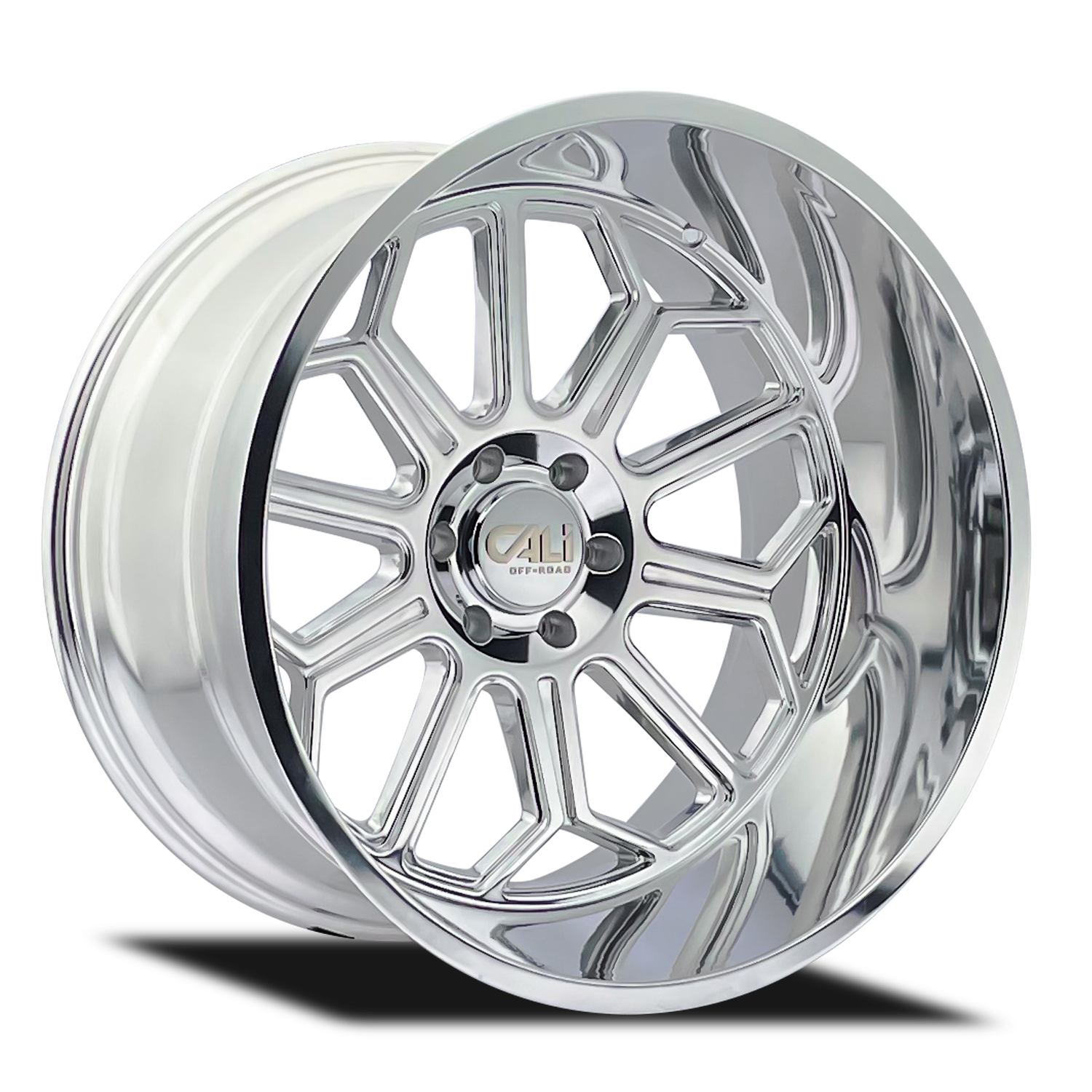 20x10 cali off-road auburn polished wheel 6x5.5 bolt pattern 25mm offset