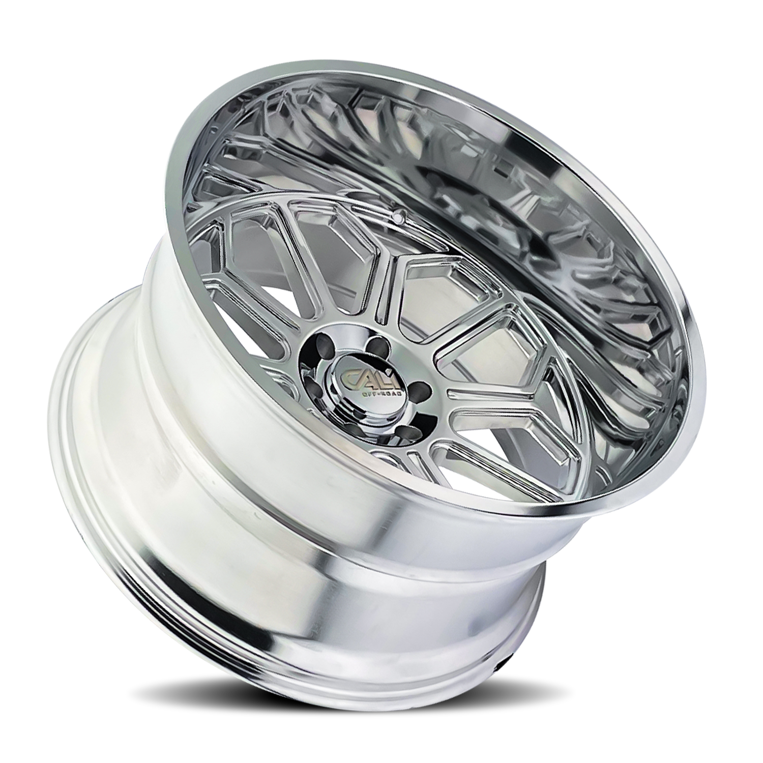 20x10 cali off-road auburn polished wheel 6x5.5 bolt pattern 25mm offset