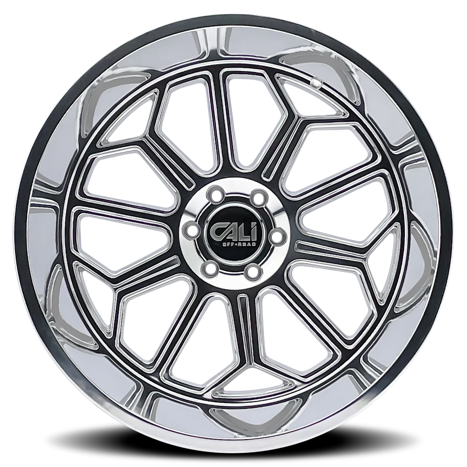 20x10 cali off-road auburn polished wheel 6x5.5 bolt pattern 25mm offset