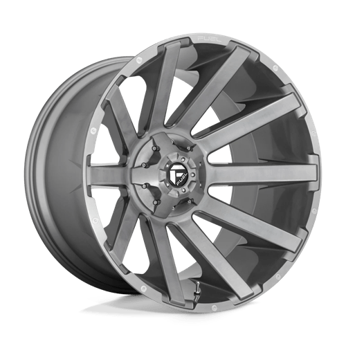 22x12 fuel off-road d714 contra platinum brushed gun metal tinted clear wheel 6x5.5 bolt pattern 43mm offset
