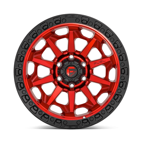 18x9 fuel off-road d695 covert candy red black bead ring wheel 6x5.5 bolt pattern 1mm offset