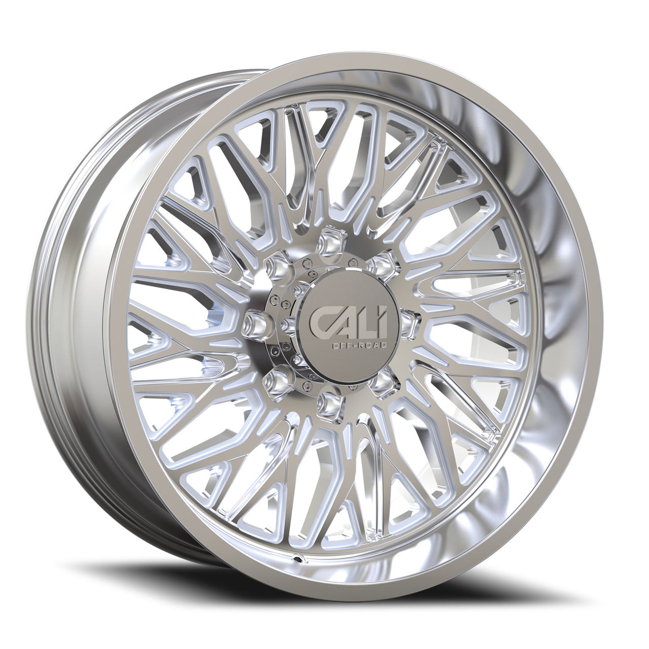 22x10 cali off road crusher polished wheel 6x5 5 bolt pattern 19mm offset