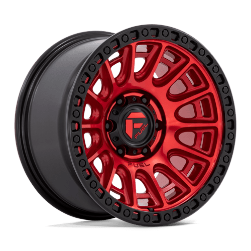 17x8 5 fuel off-road d834 cycle candy red w black ring wheel 6x5.5 bolt pattern 25mm offset