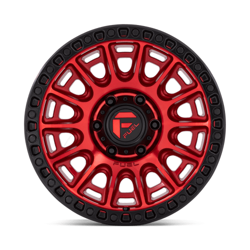 17x9 fuel off-road d834 cycle candy red w black ring wheel 6x5.5 bolt pattern 12mm offset