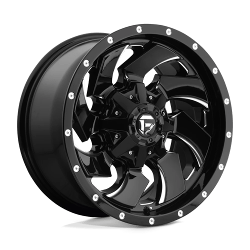 20x9 fuel off-road d574 cleaver gloss black milled wheel 6x5.5 bolt pattern 1mm offset
