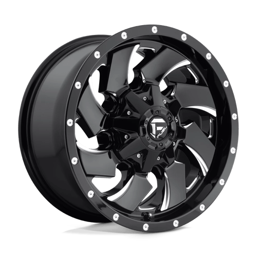 18x9 fuel off-road d574 cleaver gloss black milled wheel 6x5.5 bolt pattern 20mm offset