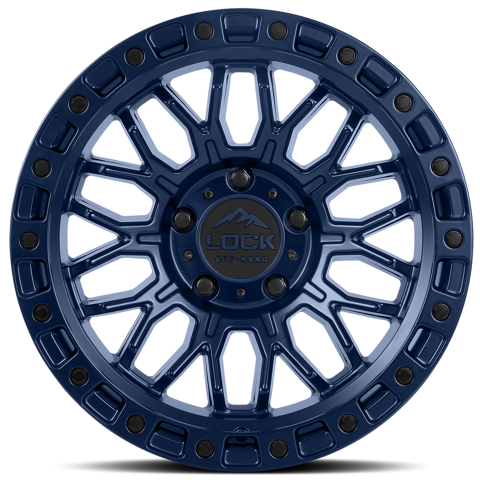 17x9 lock off-road combat matte blue wheel 6x5.5 bolt pattern 1mm offset
