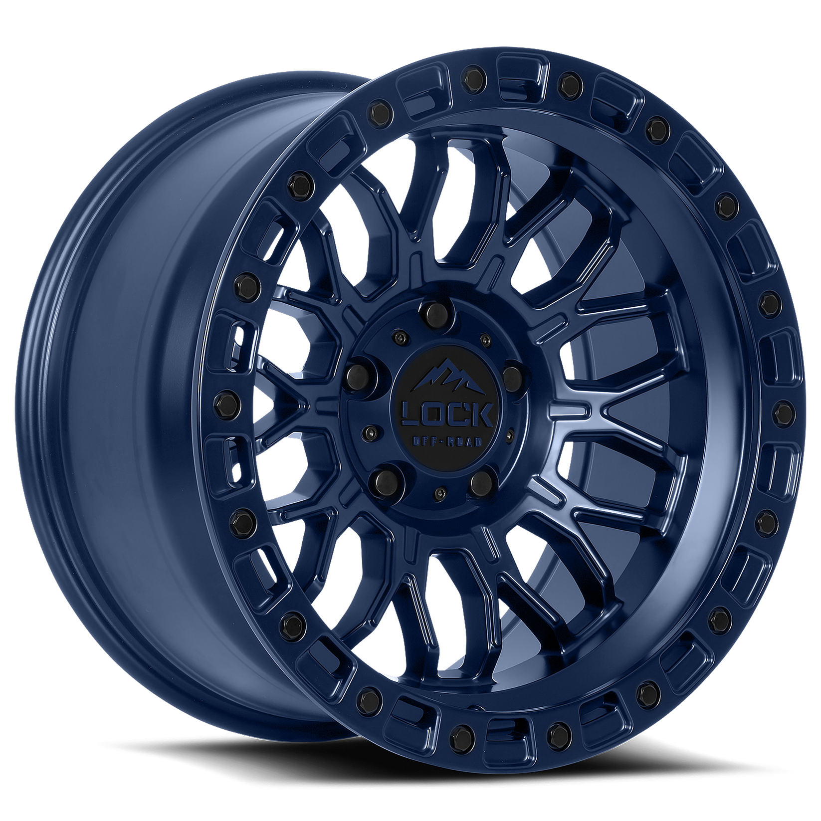 17x9 lock off-road combat matte blue wheel 6x5.5 bolt pattern 1mm offset