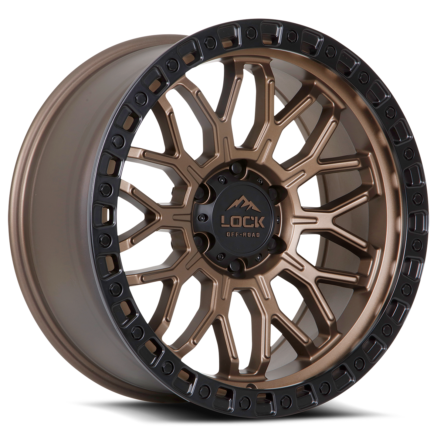 20x9 lock off-road combat matte bronze w matte black ring wheel 6x5.5 bolt pattern 0mm offset