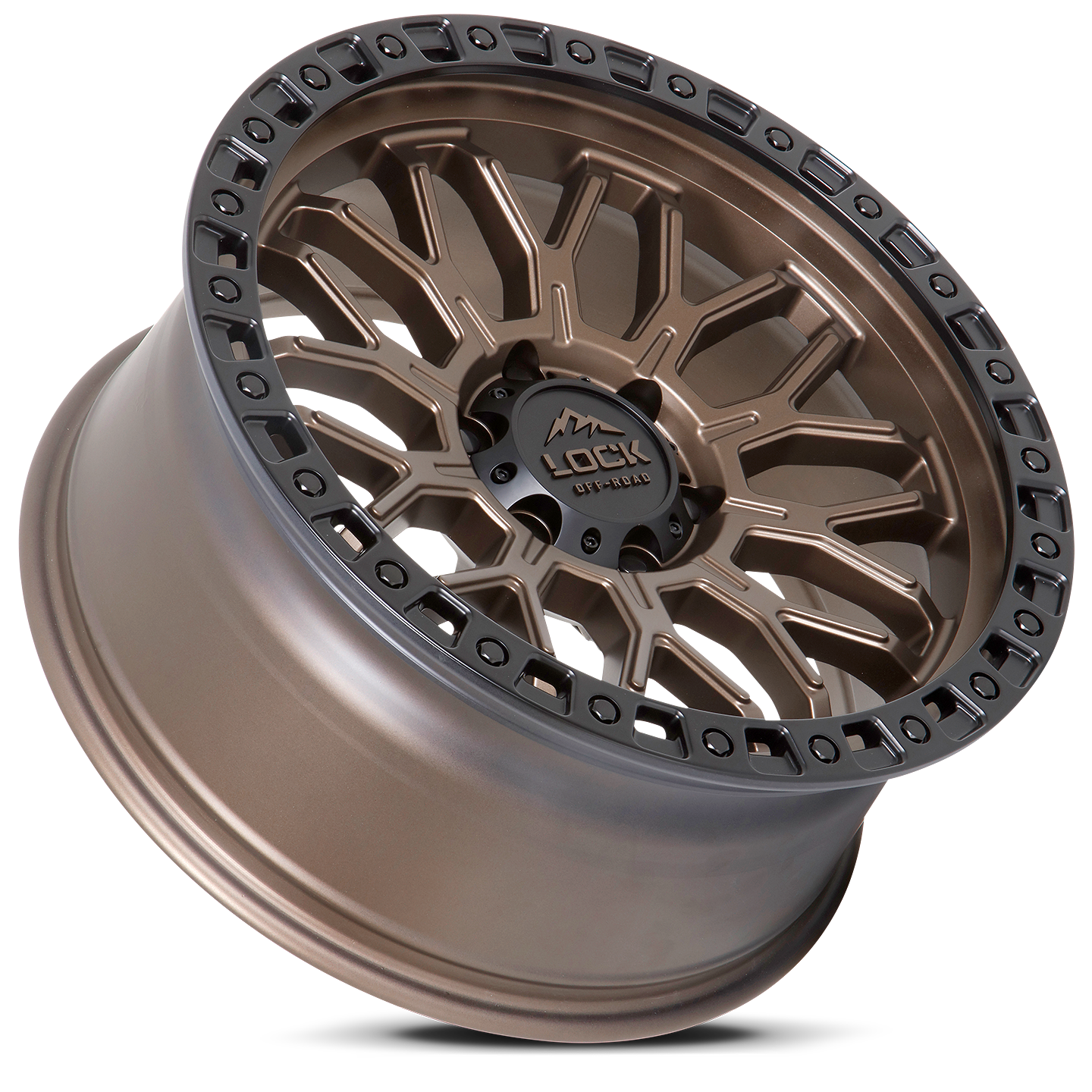 20x10 lock off-road combat matte bronze w matte black ring wheel 6x5.5 bolt pattern 18mm offset