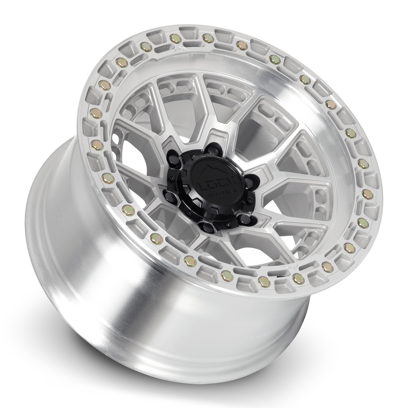 17x9 lock off-road commando machined clear coat wheel 6x5.5 bolt pattern 0mm offset